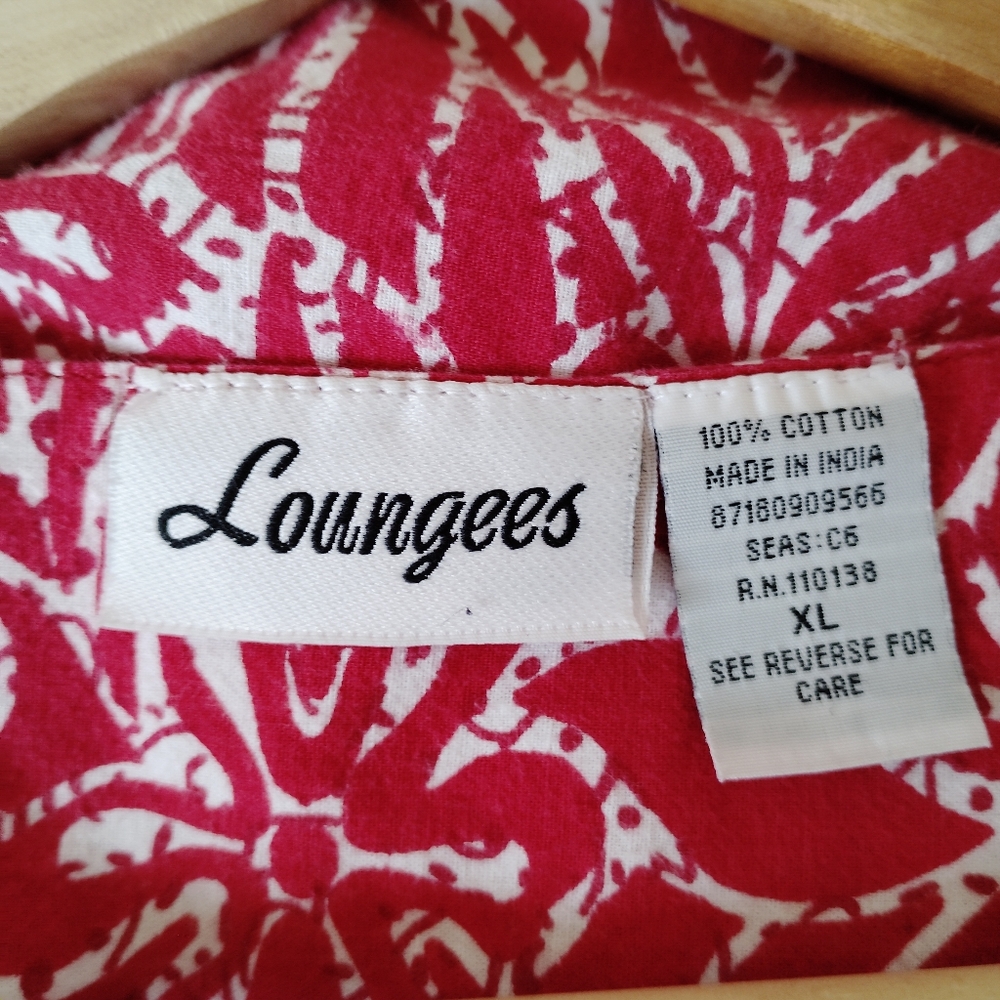 Vintage Loungees Cotton Floral Batik Maxi Dress / Size XL - Picture 10 of 11